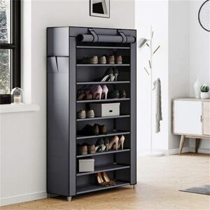 Rebrilliant 50 Pair Shoe Rack Grey/Brown/Blue 50 Rebrilliant 50 Pair Shoe Rack Grey/Brown/Blue 50