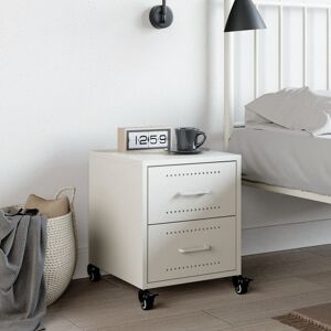 Latitude Run Bedside Cabinet 36X39x43.5 Cm Steel White 43.5cm H X 36cm W X 39cm D Latitude Run Bedside Cabinet 36X39x43.5 Cm Steel White 43.5cm H X 36cm W X 39cm D