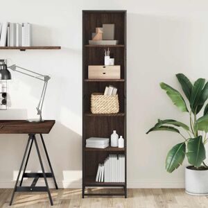 Borough Wharf Bookcase Engineered Wood Brown Oak 170.5cm H x 40cm W x 35cm D Borough Wharf Bookcase Engineered Wood Brown Oak 170.5cm H x 40cm W x 35cm D