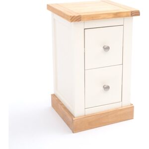 Natur Pur 2 Drawer Bedside Table Off-White/Chrome Knob 56cm H X 35cm W X 32cm D Natur Pur 2 Drawer Bedside Table Off-White/Chrome Knob 56cm H X 35cm W X 32cm D