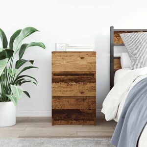 Latitude Run Bedside Cabinet With 3 Drawers 39X35x65 Cm Old Wood 65cm H X 39cm W X 35cm D Latitude Run Bedside Cabinet With 3 Drawers 39X35x65 Cm Old Wood 65cm H X 39cm W X 35cm D