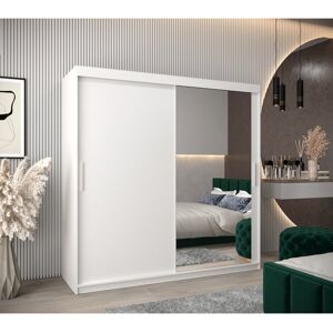 Brayden Studio Asilah 2 Door Manufactured Wood Wardrobe White Matt 200cm H X 200cm W X 62cm D Brayden Studio Asilah 2 Door Manufactured Wood Wardrobe White Matt 200cm H X 200cm W X 62cm D