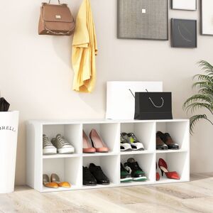 17 Stories 8 Pair Shoe Storage Bench White 8 17 Stories 8 Pair Shoe Storage Bench White 8