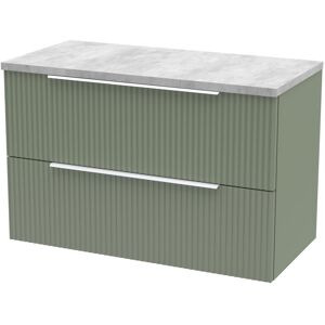 Hudson Reed Fluted 805mm Wall Hung Single Vanity Base Only Satin Green 522cm H X 805cm W X 390cm D Hudson Reed Fluted 805mm Wall Hung Single Vanity Base Only Satin Green 522cm H X 805cm W X 390cm D