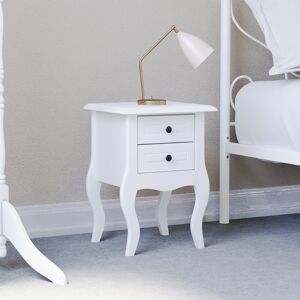 Ophelia & Co. Kesgrave 2 Drawer Bedside Table, Antique French Style Storage Cabinet White 49cm H X 35cm W X 30cm D Ophelia & Co. Kesgrave 2 Drawer Bedside Table, Antique French Style Storage Cabinet White 49cm H X 35cm W X 30cm D