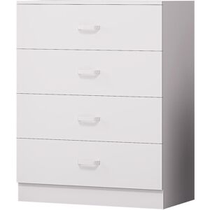 17 Stories Lycinda 4 Drawer Chest Of Drawers. Matt Finish, Scratch Resistant, Brushed Chrome Metal Handles White 90cm H X 70cm W X 41cm D 17 Stories Lycinda 4 Drawer Chest Of Drawers. Matt Finish, Scratch Resistant, Brushed Chrome Metal Handles White 90cm H X 70cm W X 41cm D