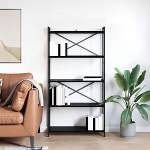 Borough Wharf Bookcase Black Oak 80 X 30 X 153 Cm Engineered Wood Black (4 Shelves) 153cm H x 80cm W x 30cm D Borough Wharf Bookcase Black Oak 80 X 30 X 153 Cm Engineered Wood Black (4 Shelves) 153cm H x 80cm W x 30cm D