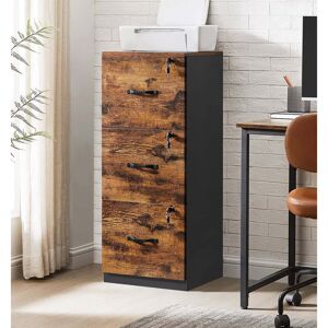 Inbox Zero Izmir 40cm Wide 3 -Drawer File Cabinet Black;Brown 103cm H X 40cm W X 40cm D Inbox Zero Izmir 40cm Wide 3 -Drawer File Cabinet Black;Brown 103cm H X 40cm W X 40cm D