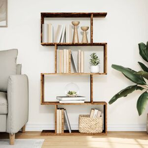 17 Stories Room Divider Bookcase 70X24 Cm Engineered Wood Old Wood (4 Shelves) 129cm H x 70cm W x 24cm D 17 Stories Room Divider Bookcase 70X24 Cm Engineered Wood Old Wood (4 Shelves) 129cm H x 70cm W x 24cm D