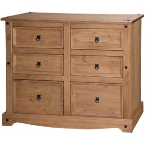 Brambly Cottage Palmea 6 Drawer 133Cm W Chest of Drawers Antique Wax 103cm H X 133cm W X 48cm D Brambly Cottage Palmea 6 Drawer 133Cm W Chest of Drawers Antique Wax 103cm H X 133cm W X 48cm D