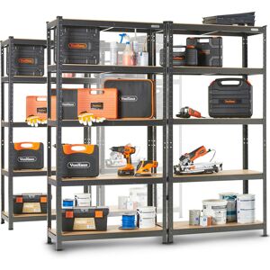 VonHaus 180cm 5 Shelf Shelving Unit Black 180cm H X 90cm W X 40cm D VonHaus 180cm 5 Shelf Shelving Unit Black 180cm H X 90cm W X 40cm D