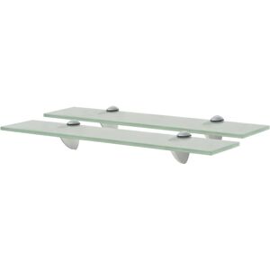 Latitude Run 2 Piece Floating Shelf Frosted 0.8cm H x 50cm W x 10cm D Latitude Run 2 Piece Floating Shelf Frosted 0.8cm H x 50cm W x 10cm D