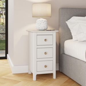 ClassicLiving Accetturri 3 Drawer Bedside Table Nightstand Cabinet in Grey, Putty or Ivory White Ivory White 58cm H X 34cm W X 35cm D ClassicLiving Accetturri 3 Drawer Bedside Table Nightstand Cabinet in Grey, Putty or Ivory White Ivory White 58cm H X 34cm W X 35cm D
