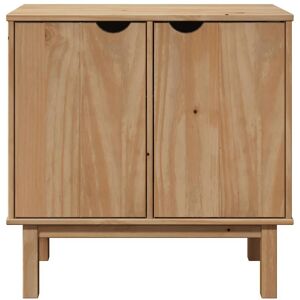 Latitude Run Hallway Cabinet OTTA 75X40x75 Cm Solid Wood Pine Brown 75cm H X 75cm W X 40cm D Latitude Run Hallway Cabinet OTTA 75X40x75 Cm Solid Wood Pine Brown 75cm H X 75cm W X 40cm D