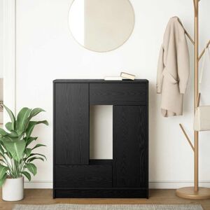 17 Stories Sideboard With Drawers And Doors 73X31x90 Cm Black Oak 90cm H X 73cm W X 31cm D 17 Stories Sideboard With Drawers And Doors 73X31x90 Cm Black Oak 90cm H X 73cm W X 31cm D
