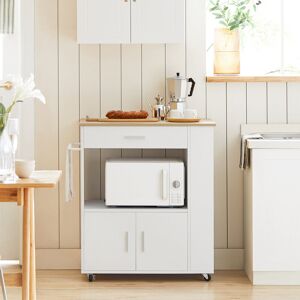 Marlow Home Co. Ejvind 82 Cm Kitchen Trolley with Locking Wheels White 88cm H X 82cm W X 46cm D Marlow Home Co. Ejvind 82 Cm Kitchen Trolley with Locking Wheels White 88cm H X 82cm W X 46cm D
