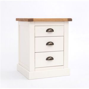 August Grove Brian 3 Drawer Bedside Table Natural/Off-White/Brass 56cm H X 45cm W August Grove Brian 3 Drawer Bedside Table Natural/Off-White/Brass 56cm H X 45cm W