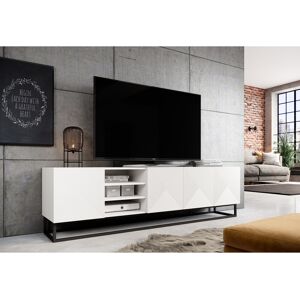 Ebern Designs Merrik TV Stand for TVs up to 55" White Matte 55" Ebern Designs Merrik TV Stand for TVs up to 55" White Matte 55"