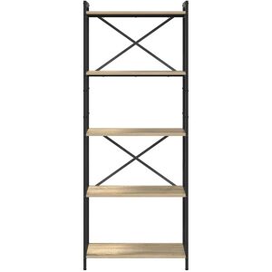 Borough Wharf Bookcase Black Oak 80 X 30 X 153 Cm Engineered Wood Beige (4 Shelves) 153cm H x 60cm W x 30cm D Borough Wharf Bookcase Black Oak 80 X 30 X 153 Cm Engineered Wood Beige (4 Shelves) 153cm H x 60cm W x 30cm D