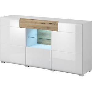 Ivy Bronx Blewett Sideboard 160 Cm Wide 1 Drawer White/Brown 82cm H X 159cm W X 39cm D Ivy Bronx Blewett Sideboard 160 Cm Wide 1 Drawer White/Brown 82cm H X 159cm W X 39cm D