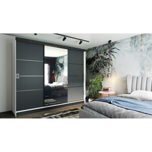 Brayden Studio Wardrobe White/Black 205cm H X 200cm W X 59cm D Brayden Studio Wardrobe White/Black 205cm H X 200cm W X 59cm D