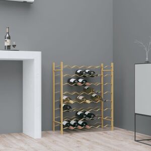 Rio Jarrard 48 Bottle Wine Rack Gold 80cm H X 64cm W X 22cm D Rio Jarrard 48 Bottle Wine Rack Gold 80cm H X 64cm W X 22cm D