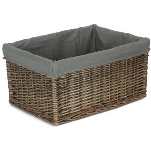 Brambly Cottage Wicker Storage Basket with Lining Antique Wash/Grey 22cm H x 42cm W x 30cm D Brambly Cottage Wicker Storage Basket with Lining Antique Wash/Grey 22cm H x 42cm W x 30cm D
