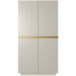 Latitude Run Manufactured Wood Wardrobe Cashmere/Gold 207cm H X 100cm W X 62cm D Latitude Run Manufactured Wood Wardrobe Cashmere/Gold 207cm H X 100cm W X 62cm D
