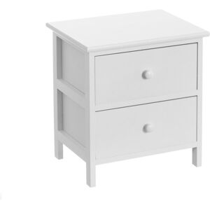 Rosalind Wheeler Anyi 2-Drawer White Bedside Table White 42.5cm H X 40cm W X 29cm D Rosalind Wheeler Anyi 2-Drawer White Bedside Table White 42.5cm H X 40cm W X 29cm D