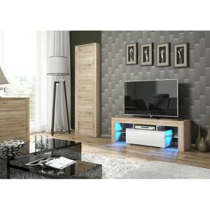 Metro Ashvika TV Stand for TVs up to 48" Oak/White 48" Metro Ashvika TV Stand for TVs up to 48" Oak/White 48"