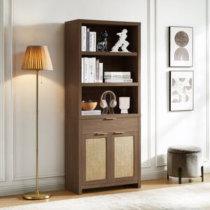 17 Stories Dearbhaile Bookcase Special Walnut 185cm H X 76cm W X 36cm D 17 Stories Dearbhaile Bookcase Special Walnut 185cm H X 76cm W X 36cm D