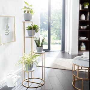 Canora Grey Plant Stand Real Marble White 36.5cm x 107.5cm x 36.5cm Free -standing flower stool with 4 shelves Large modern plant shelf White/Gold 107.5cm H X 36.5cm L X 36.5cm D Canora Grey Plant Stand Real Marble White 36.5cm x 107.5cm x 36.5cm Free -standing flower stool with 4 shelves Large modern plant shelf White/Gold 107.5cm H X 36.5cm L X 36.5cm D