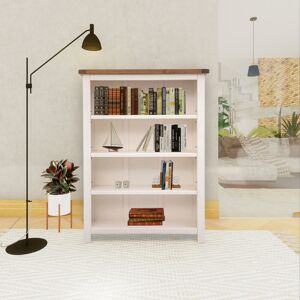 Three Posts Venice Bookcase White/Dark Top (4 Shelves) 120cm H x 89cm W x 25cm D Three Posts Venice Bookcase White/Dark Top (4 Shelves) 120cm H x 89cm W x 25cm D