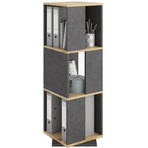Latitude Run Fin Bookcase Matera/Artisan Oak 107cm H X 33.7cm W X 33.7cm D Latitude Run Fin Bookcase Matera/Artisan Oak 107cm H X 33.7cm W X 33.7cm D