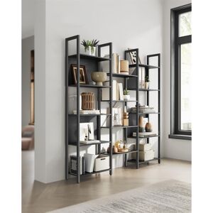 Rio Bookcase with 14 shelves and metal frame Black 166cm H X 158cm W X 24cm D Rio Bookcase with 14 shelves and metal frame Black 166cm H X 158cm W X 24cm D