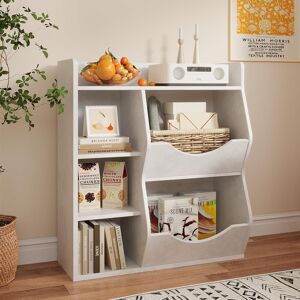 Harriet Bee 3-Tier Wooden Bookcase Storage Toy Storage Display Bookshelf White 81.03cm H X 29.97cm W X 91.44cm D Harriet Bee 3-Tier Wooden Bookcase Storage Toy Storage Display Bookshelf White 81.03cm H X 29.97cm W X 91.44cm D