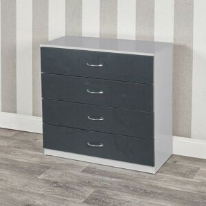 Ebern Designs Keeton 4 Drawer Chest Grey/Black 73cm H X 75cm W X 34cm D Ebern Designs Keeton 4 Drawer Chest Grey/Black 73cm H X 75cm W X 34cm D