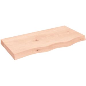 Alpen Home Wall Shelf Untreated Solid Wood Oak Brown 6cm H x 80cm W x 40cm D Alpen Home Wall Shelf Untreated Solid Wood Oak Brown 6cm H x 80cm W x 40cm D