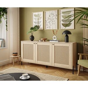 17 Stories Three-door Sideboard VIENNA 3D Puccini Oak 79cm H X 154cm W X 40cm D 17 Stories Three-door Sideboard VIENNA 3D Puccini Oak 79cm H X 154cm W X 40cm D