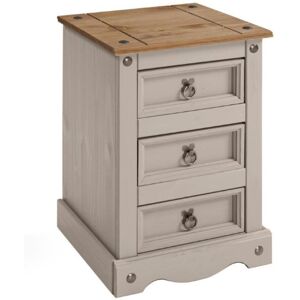Brambly Cottage Palmea 3 Drawer Bedside Table Grey 64cm H X 45cm W X 35cm D Brambly Cottage Palmea 3 Drawer Bedside Table Grey 64cm H X 45cm W X 35cm D