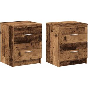 Alpen Home Bedside Cabinets 2 Pcs With 2 Drawers 40X36x50 Cm Old Wood 50cm H X 40cm W X 36cm D Alpen Home Bedside Cabinets 2 Pcs With 2 Drawers 40X36x50 Cm Old Wood 50cm H X 40cm W X 36cm D