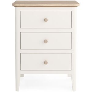 ClassicLiving Maelle 3 Drawer Bedside Table Ivory 59cm H X 45cm W X 36cm D ClassicLiving Maelle 3 Drawer Bedside Table Ivory 59cm H X 45cm W X 36cm D