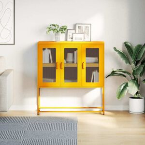 Latitude Run Sideboard in Anthracite 100.5 x 39 x 107cm Cold Rolled Steel Mustard Yellow 107cm H X 100.5cm W X 39cm D Latitude Run Sideboard in Anthracite 100.5 x 39 x 107cm Cold Rolled Steel Mustard Yellow 107cm H X 100.5cm W X 39cm D
