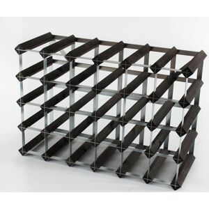 Rio Felica 30 Bottle Floor Wine Bottle Rack Black Stained / Galvanised Steel 43cm H X 62cm W X 23cm D Rio Felica 30 Bottle Floor Wine Bottle Rack Black Stained / Galvanised Steel 43cm H X 62cm W X 23cm D