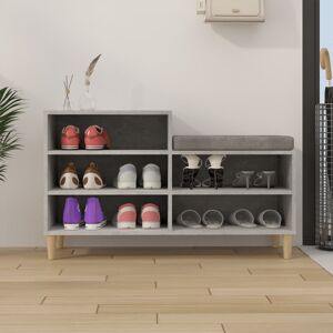 Ebern Designs vidaXL Shoe Cabinet 102 x 36 x 60 cm Engineered Wood Concrete Grey Ebern Designs vidaXL Shoe Cabinet 102 x 36 x 60 cm Engineered Wood Concrete Grey