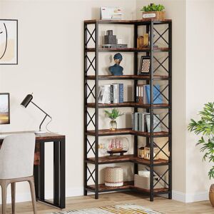 Rio Lorrona Corner Bookcase Black;Brown 200cm H X 60cm W X 60cm D Rio Lorrona Corner Bookcase Black;Brown 200cm H X 60cm W X 60cm D