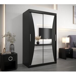 Latitude Run Aarvin 2 Door Wardrobe Matte Black 200cm H X 120cm W X 62cm D Latitude Run Aarvin 2 Door Wardrobe Matte Black 200cm H X 120cm W X 62cm D