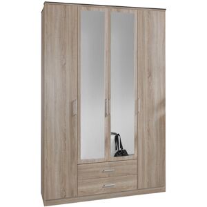 Ebern Designs Hafiza York 4 Door Wardrobe Oak 199cm H X 180cm W X 58cm D Ebern Designs Hafiza York 4 Door Wardrobe Oak 199cm H X 180cm W X 58cm D