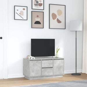 Borough Wharf TV Cabinet With LED Lights Black Oak 100X41x50 Cm Concrete Grey 40" Borough Wharf TV Cabinet With LED Lights Black Oak 100X41x50 Cm Concrete Grey 40"