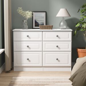 August Grove Fully Assembled Meansville 6 Drawer Chest White 79.5cm H X 112cm W X 41.5cm D August Grove Fully Assembled Meansville 6 Drawer Chest White 79.5cm H X 112cm W X 41.5cm D